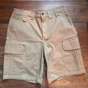 Duluth Trading Co Tan Cargo Shorts - Heavy-Duty Work Style